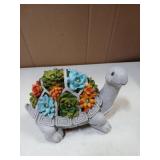Nacome Garden Outdoor Statues Turtle with Succulent and 7 LED Lights - Lawn Decor Tortoise Statue for Patio, Balcony, Yard Ornament - Unique Housewarming Gifts