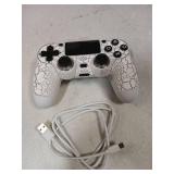 GamingBoy 2 Pack Wireless Controller for PS4, Crack Design Remote Control for Ps4/Slim/Pro/PC with Led RGB Light-up,Hall Effect Joystick,Type-C Port,1000mah Battery,Vibration,6-Axis Sensor,Audio Jack 