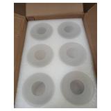 Teenyyou 6 Pcs White Frosted Glass Shade Replacements for Pendant Light Fixtures Glass Lamp Shade Cover, 1-5/8 Inch Fitter, 4"w x 6"h, Replacement Lamp Globe for Chandelier Wall Light Sconce
