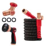 Pocket Hose Copper Head w/New Pocket Pivot Expandable Garden Hose 25 FT, Swivels 360°, Advanced Tri-Tex Tubing & Force Field Jacket, 3X Stronger, Lead-Free, No-Kink, Anti-Burst w/APT