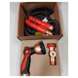 Pocket Hose Copper Head w/New Pocket Pivot Expandable Garden Hose 25 FT, Swivels 360°, Advanced Tri-Tex Tubing & Force Field Jacket, 3X Stronger, Lead-Free, No-Kink, Anti-Burst w/APT