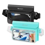 Niveaya IP68 Waterproof Fanny Pack - 2 Pack, Floating Dry Bag Pouch, Phone Waterproof Waist Pouch Dry Bag, Beach, Kayaking, Swimming, Boat Essentials, for iPhone 17/16/15/14/13/12 Pro Max up to 9.5"