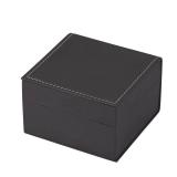 Luxury Black Single Watch Gift Box with Pillow PU Leather Wristwatch Display Case Organizer for Men