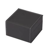 Luxury Black Single Watch Gift Box with Pillow PU Leather Wristwatch Display Case Organizer for Men
