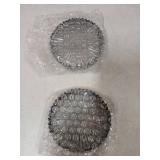 Vixdonos 3.8 Inch Glass Pillar Candle Holder Set Pack 2 Gear Round Plate Serrated Candle Stand for Table Centerpieces,Party, Wedding and Home Decor
