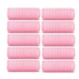 Small Self-Stick Hair Grip Curlers 10PCS, Easy-to-Use Rollers for Voluminous Curls, No Heat Needed Pink