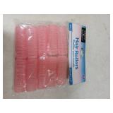 Small Self-Stick Hair Grip Curlers 10PCS, Easy-to-Use Rollers for Voluminous Curls, No Heat Needed Pink