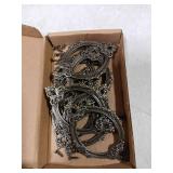 ZZLZX 10PCS Cabinet Metal Frame 20 Screws Vintage Lace Card Frame Zinc Alloy Label Card Slot Drawer Label Holder Office Cabinet Slot Rack Antique Bronze for Vanity Cabinet Wooden Box File Box