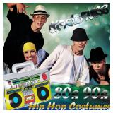 GIFIKOI 80s 90s Hip Hop Costume Outfit Kit Mobile Phone Inflatable Radio Box Necklace Bracelet Ring Glasses Hat Rapper Costumes Accessories Set