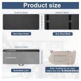 NAZZO Sun Visor Extender for Car, Sun Blocker with PC Sunshade Lens, Magnetic Mounting Adjustable Position, Protect from Glare, UV Rays, Snow Blindness for Safe Driving, Universal for Car, SUV (Black)