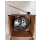 Yahpetes Steel Tongue Drum Musical Percussion Instrument Metal Rain Drum for Outside 3 Inch 6 Notes C-Key for Meditation Yoga Education Percussion with Bag, Music Book, Mallets (3"6 tone, Silver)