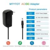 DC 12Volt 2A Power Supply Adapter 24W AC DC Wall Adapter 100-240V AC to DC 12V 2A 1.5A Power Adapter Cord Converter with 5.5mm x 2.5mm Compatible with 5.5x2.1mm Tip 12V ac/dc Transformer