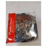 Silver Party Hanging Swirl Decorations Plastic Streamer for Ceiling, Pack of 28