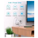 HANYCONY European Travel Plug Adapter USB C, International Plug Adapter, US to Europe Adapter Plug 2 Outlets 3 USB Ports(2 C Port), Type C Power Adapter to Italy Spain France Portugal Iceland Germany