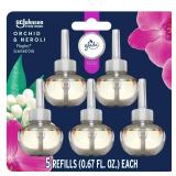 Glade PlugIns Refills Air Freshener, Scented and Essential Oils for Home and Bathroom, Orchid & Neroli, Fresh Collection 3.35 Fl Oz, 5 Count