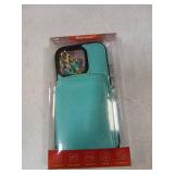 Bocasal RFID Blocking Wallet Case for iPhone 16 Pro, Adjustable Crossbody Zipper Purse Case Card Holder with Kickstand Detachable Wrist Strap, PU Leather Flip Folio Case 6.3 Inch 5G (Mint Green)