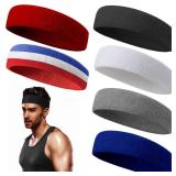ChezMax 6PCS Moisture Wicking Headbands and Sweatbands for Men