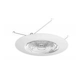 NICOR Lighting 6 inch White Recessed Shower Trim with Glass Fresnel Lens (17502)