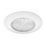 NICOR Lighting 6 inch White Recessed Shower Trim with Glass Fresnel Lens (17502)