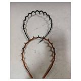 KALIYOTO Zig Zag Headbands, Recycled Plastic Wavy Hair Band with Teeth, Headbands for Women and Men, Classic 90s Hair Accessories, (1 Black Color+1 Brown)
