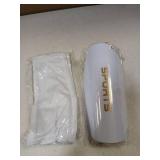Shin Guards with Sleeves White XL