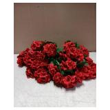 Hananona 12 Pcs Artificial Geranium Flowers for Outdoors Geranium Silk Red Flowers Outdoor UV Resistant Garden Plants Faux Flower for Christmas Home Kitchen Table Centerpieces Decor 10 Red