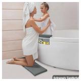 PandaEar Comfortable Baby Bath Kneeler and Elbow Rest Pad Set, Non-Slip Bathtub Kneeling Pad for Bathing Baby Tub Knee Mat, Bath Pad for Tub, Bath Tub Cushion Mat with Toy Organizer Storage Pockets