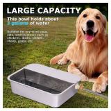 ZHEQOGZH 3 Gallon Automatic Dog Water Dispenser for Large Dogs Stainless Steel Bowl, Large Self Filling Auto Water Bowl Outdoor for Cats Livestock Chicken