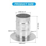 PATIKIL 4" Round Duct Collar, Galvanized Duct Connector Flange Pipe Collar Take Off Collar for Flexible or Rigid Ducts, Heating Cooling Ventilation Exhaust Fan Vent Systems