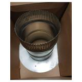 PATIKIL 4" Round Duct Collar, Galvanized Duct Connector Flange Pipe Collar Take Off Collar for Flexible or Rigid Ducts, Heating Cooling Ventilation Exhaust Fan Vent Systems