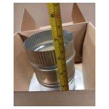 PATIKIL 4" Round Duct Collar, Galvanized Duct Connector Flange Pipe Collar Take Off Collar for Flexible or Rigid Ducts, Heating Cooling Ventilation Exhaust Fan Vent Systems