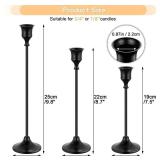 Black Candlestick Holders, Candle Holders for Candlesticks, Black Candle Holder, Black Taper Candle Holder, Black Candle Stick Holders (6 Pcs)