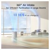 Afloia Air Purifiers for Home Bedroom Large Room Up to 1076 Ft², 3-Stage Filter Cleaner Odor Eliminator, Remove Pets Dust Dander Hair Allergy Mold Pollen Smoke Smell, Quiet 22 dB, 7 Colors Night Ligh