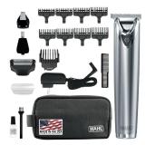 Wahl USA Stainless Steel Lithium Ion 2.0+ Beard Trimmer for Men - Electric Shaver & Nose Ear Trimmer - Rechargeable All in One Men