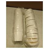 GUSTO [12 oz. - 25 Count White Paper Food Containers with Vented Lids - To Go Hot Soup Bowls, Disposable Ice Cream Cups, Ideal for Hot and Cold Foods - (Formerly Comfy Package)