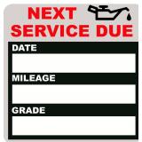 JINCH Oil Change Stickers Static Cling, 120pcs 2x2 Inches Oil Change Reminder Sticker for Windshield with No Residue, Clear Next Service Due Labels for Car Auto Vehicle Window