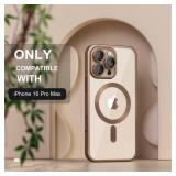 IPhone 16 Pro Max MagSafe Phone Case Military Grade Drop Protection,Full Camera Lens Protection, Titanium Desert Color