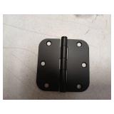 Ravinte 18 Pack Matte Black Door Hinges 3.5"x 3.5" Door Hardware Controls Rounded 5/8" Radius Corners Interior Door Hinges, Steel Bifold Residential Standard Black Hinges 3.5" for Interior Doors