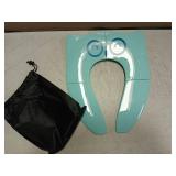 Gimars Upgraded Non-Slip, One-handed Removal Folding Travel Potty Seat for Toddlers & Kids, 6 Large Non-slip Silicone Pad, Reusable Portable Toilet Seat Cover Fits All Shape Toilets, Free Carry Bag
