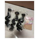 Body Wave Bundles Human Hair 14 16 18 Inch Human Hair Bundle 100% Unprocessed Brazilian Virgin Hair 3 Bundles Human Hair Extensions for Black Women Natural Color