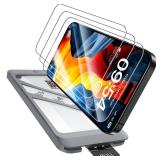 TAURI 4 in 1 for iPhone 16 Screen Protector, 2 Pack Tempered Glass Film + 1 Dust Free Easy Installation Tool, 9H Hardness Bubble Free Micro-curved Edges HD Screen Protector for 16
