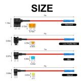 Cooclensportey 16 Pack 4 Types Fuse Tap, Upgraded 12V Car Add a Circuit Fuse Tap Kit - Standard Mini Micro2 and Low Profile Mini Fuses Taps, ATO ATC ATM APM Fuses Adapter Jumper for Cars Trucks Boats