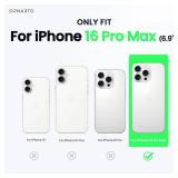 ORNARTO Compatible with iPhone 16 Pro Max Case 6.9", Slim Liquid Silicone 3 Layers Soft Gel Rubber Shockproof Protective Case with Anti-Scratch Microfiber Lining-Chalk Pink