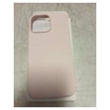 ORNARTO Compatible with iPhone 16 Pro Max Case 6.9", Slim Liquid Silicone 3 Layers Soft Gel Rubber Shockproof Protective Case with Anti-Scratch Microfiber Lining-Chalk Pink