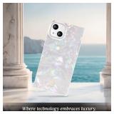 Cocomii - Rectangle Case Compatible with iPhone 15 Plus/14 Plus - Opalescent Pearl, Glitter Sparkle, Women Girls Men, Protective Phone Case for iPhone 15 Plus/14 Plus 6.7 inch, Iridescent Cellophane
