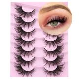 Fox Eye Lashes Wispy Faux Mink Lashes Volume Fairy Cat Eye Lashes That Look Like Extensions Spiky Fake Eyelashes Natural Look