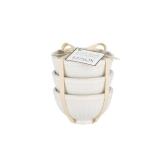 Lenox (858037 ) French Perle Groove Bowls (Set of 3), Mini, White