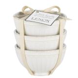 Lenox (858037 ) French Perle Groove Bowls (Set of 3), Mini, White