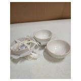 Lenox (858037 ) French Perle Groove Bowls (Set of 3), Mini, White