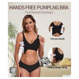Vinfact Hands Free Pumping Bra Adjustable Breast-Pumps Nursing Bras Comfort Maternity Breast Pump Bra - Black XXL